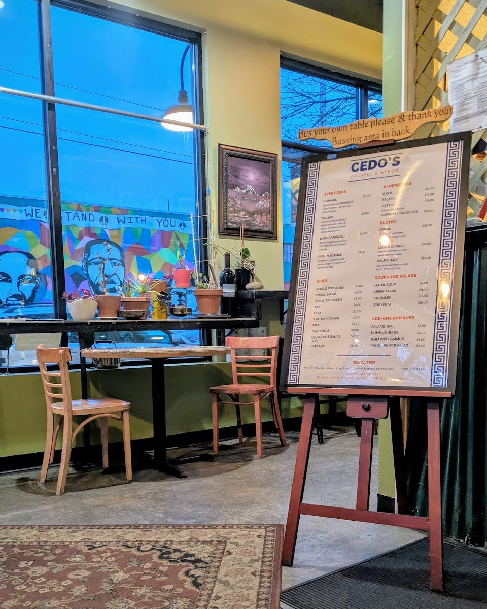 Menu Cedo's Falafel And Gyros-8