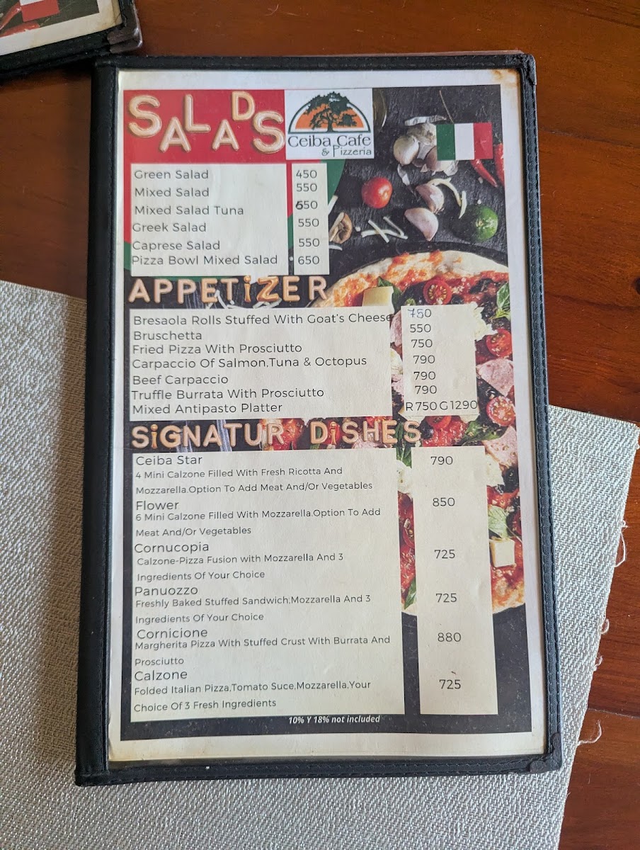 Menu Ceiba Cafe And Pizzeria-2