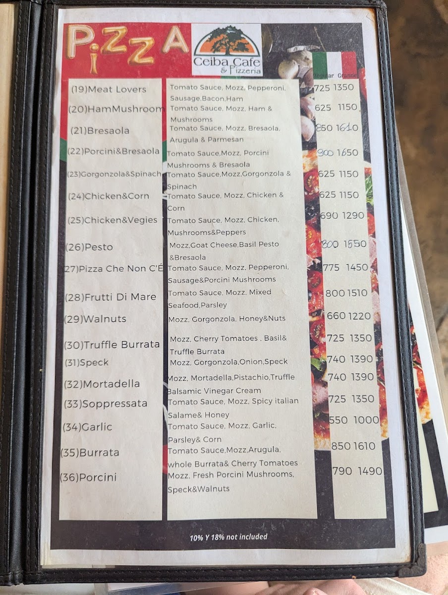 Menu Ceiba Cafe And Pizzeria-3