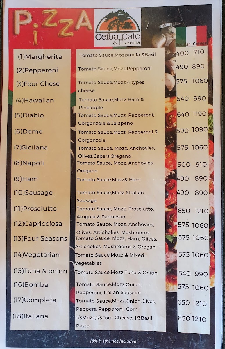 Menu Ceiba Cafe And Pizzeria-4