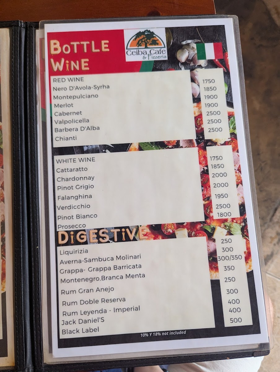 Menu Ceiba Cafe And Pizzeria-7