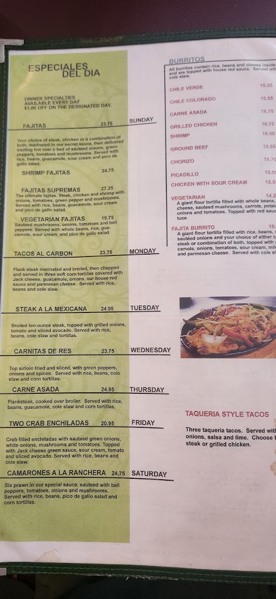 Menu Celia's Méxican Restaurant-10