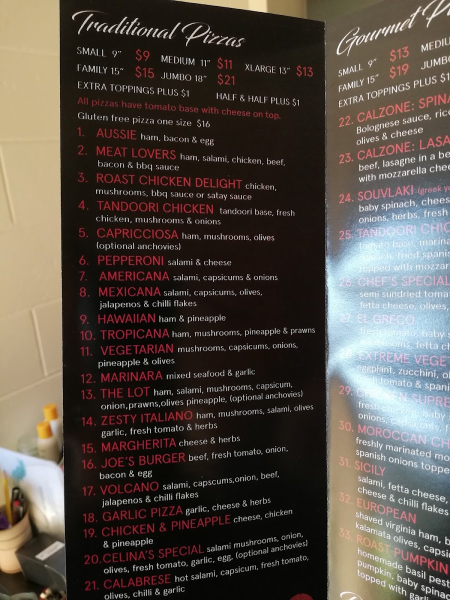 Menu Celinas Pizza And Pasta Frankston-3
