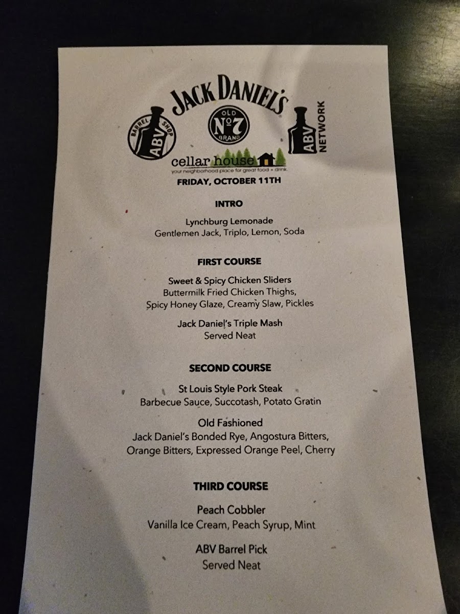 Menu Cellar House-2