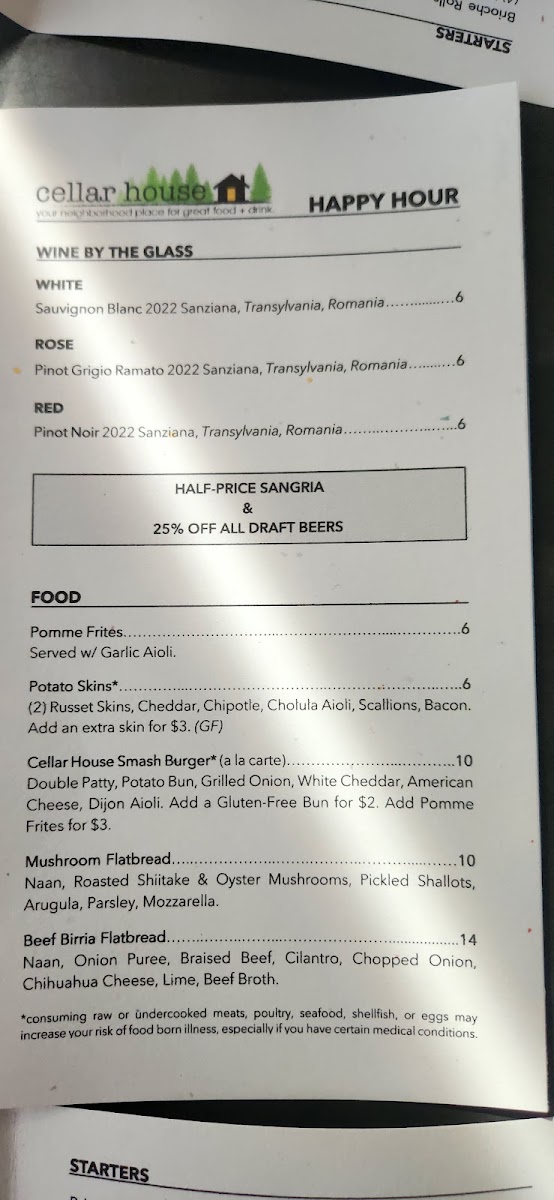 Menu Cellar House-5