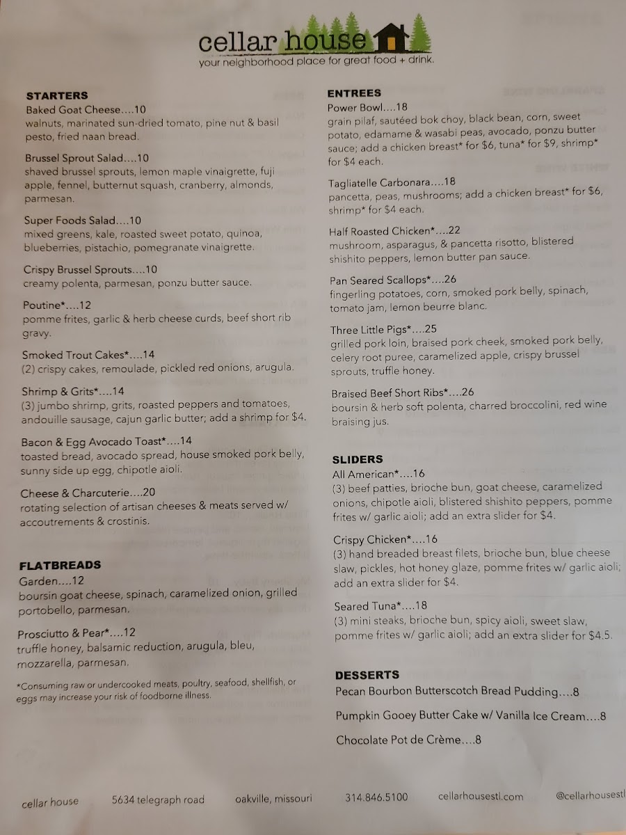Menu Cellar House-7