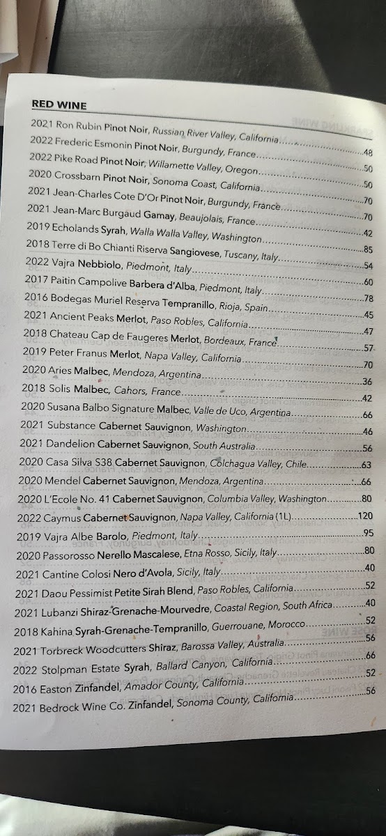 Menu Cellar House-9