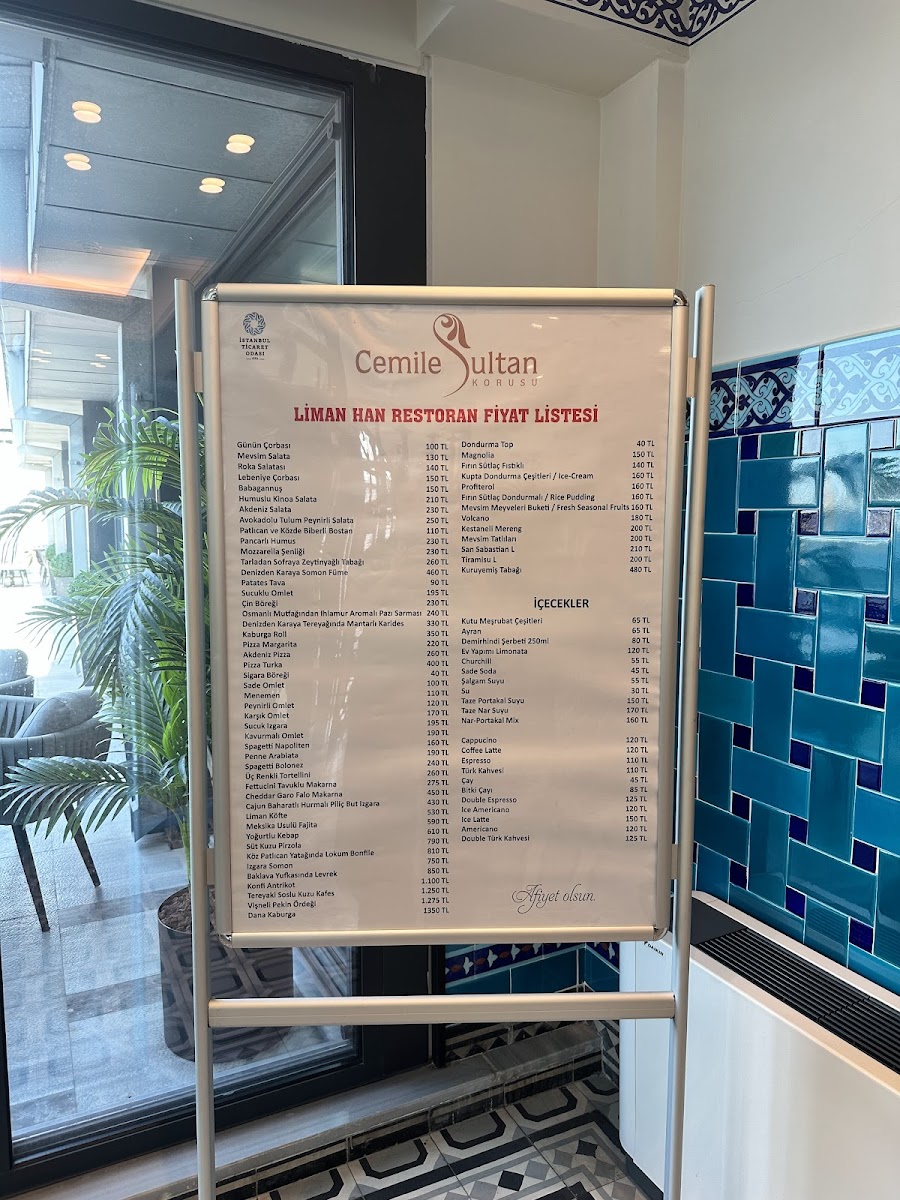 Menu Cemile Sultan Liman Hanı-4