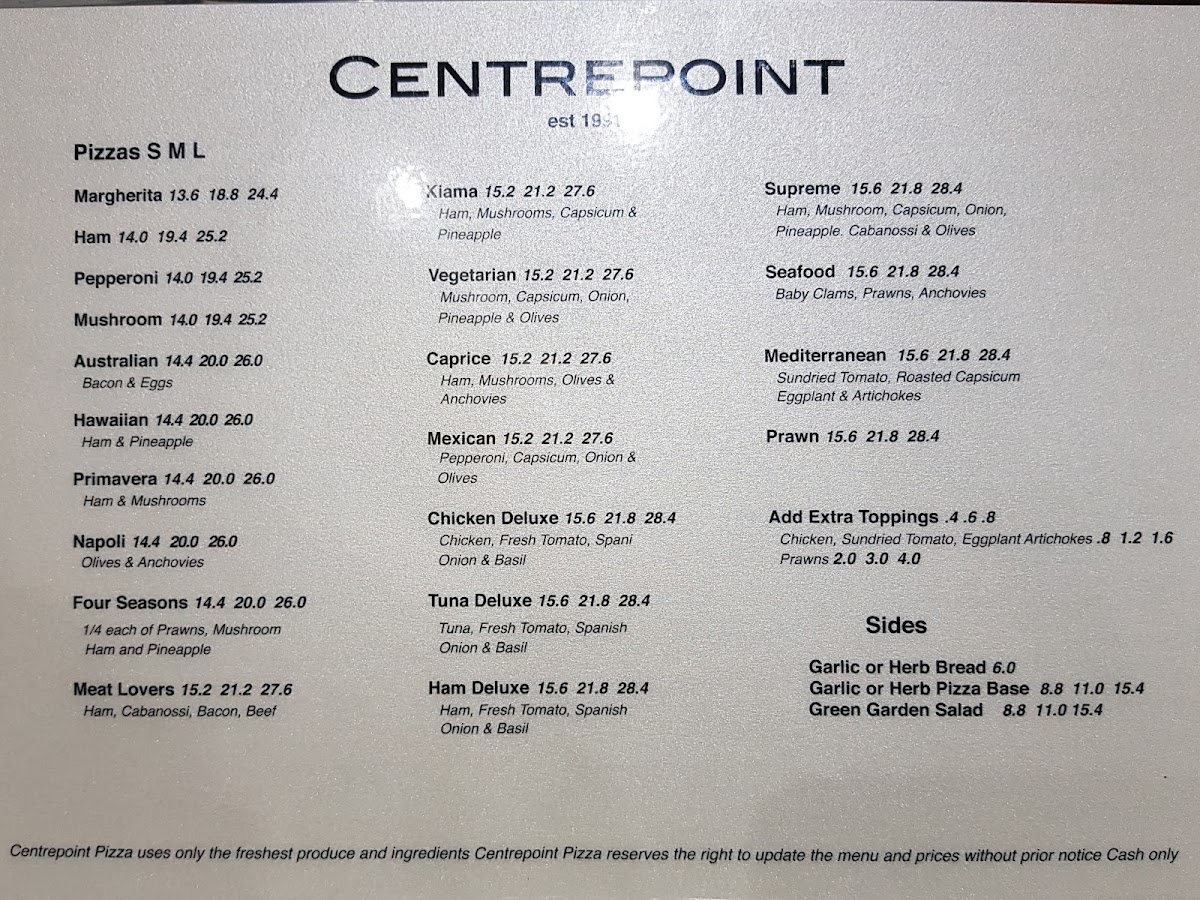 Menu Centrepoint Pizza Kiama-2