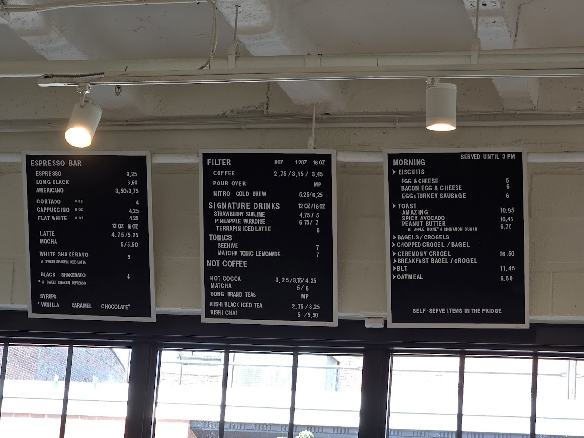 Menu Ceremony Coffee - Cross Street Market-1