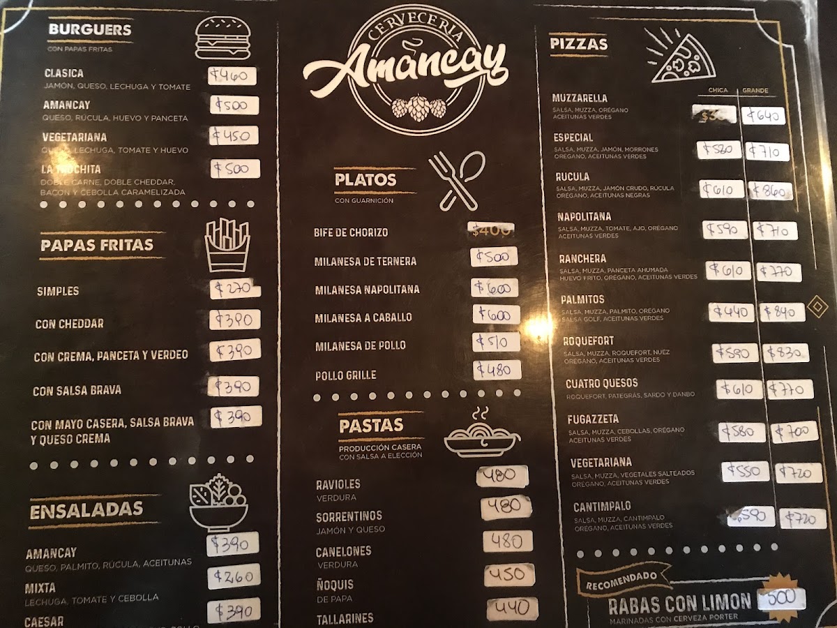 Menu Cervecería Amancay-1