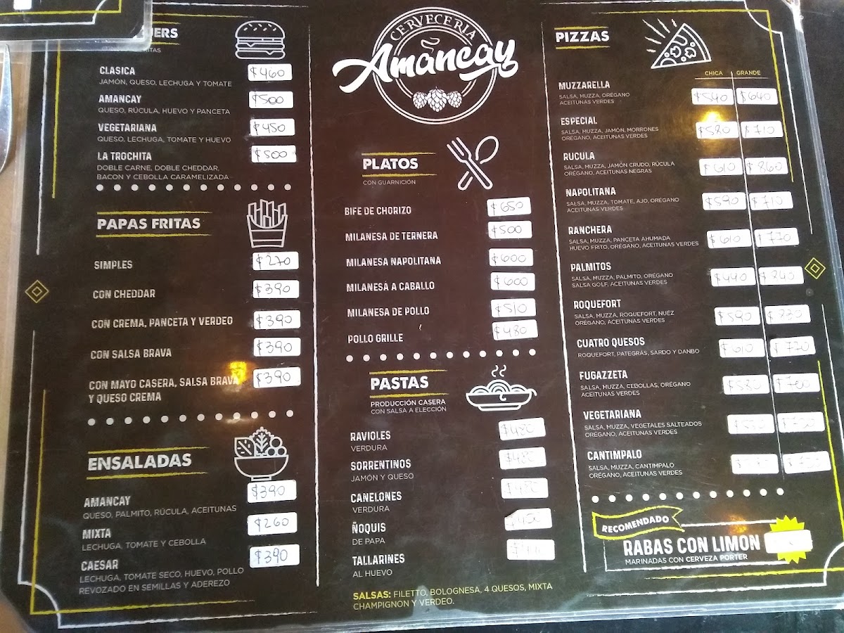 Menu Cervecería Amancay-2