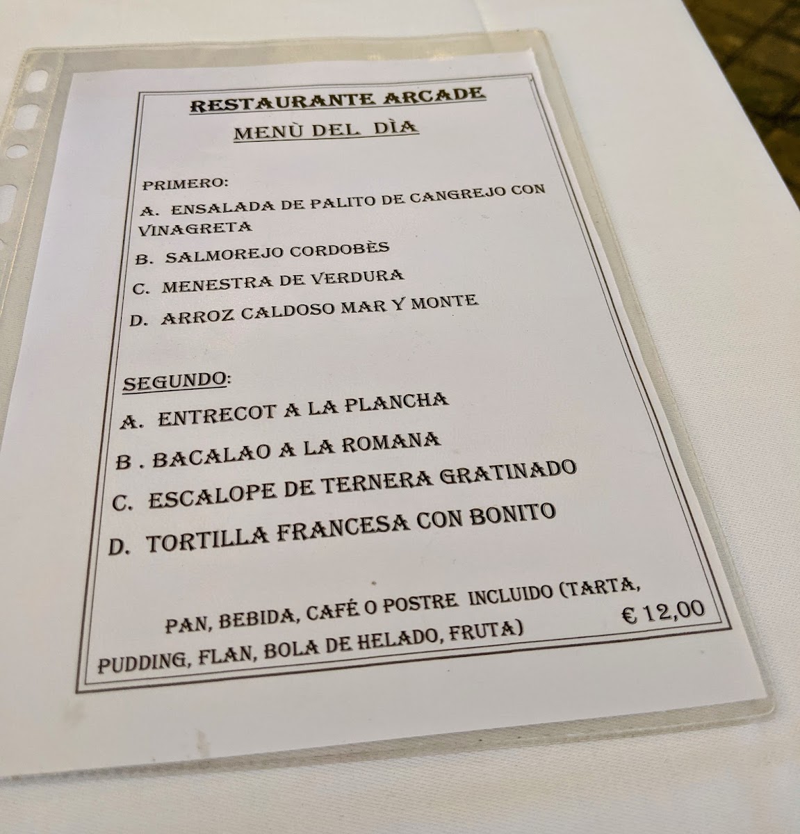 Menu Cervecería Arcade - Grupo Teleno Madrid-3