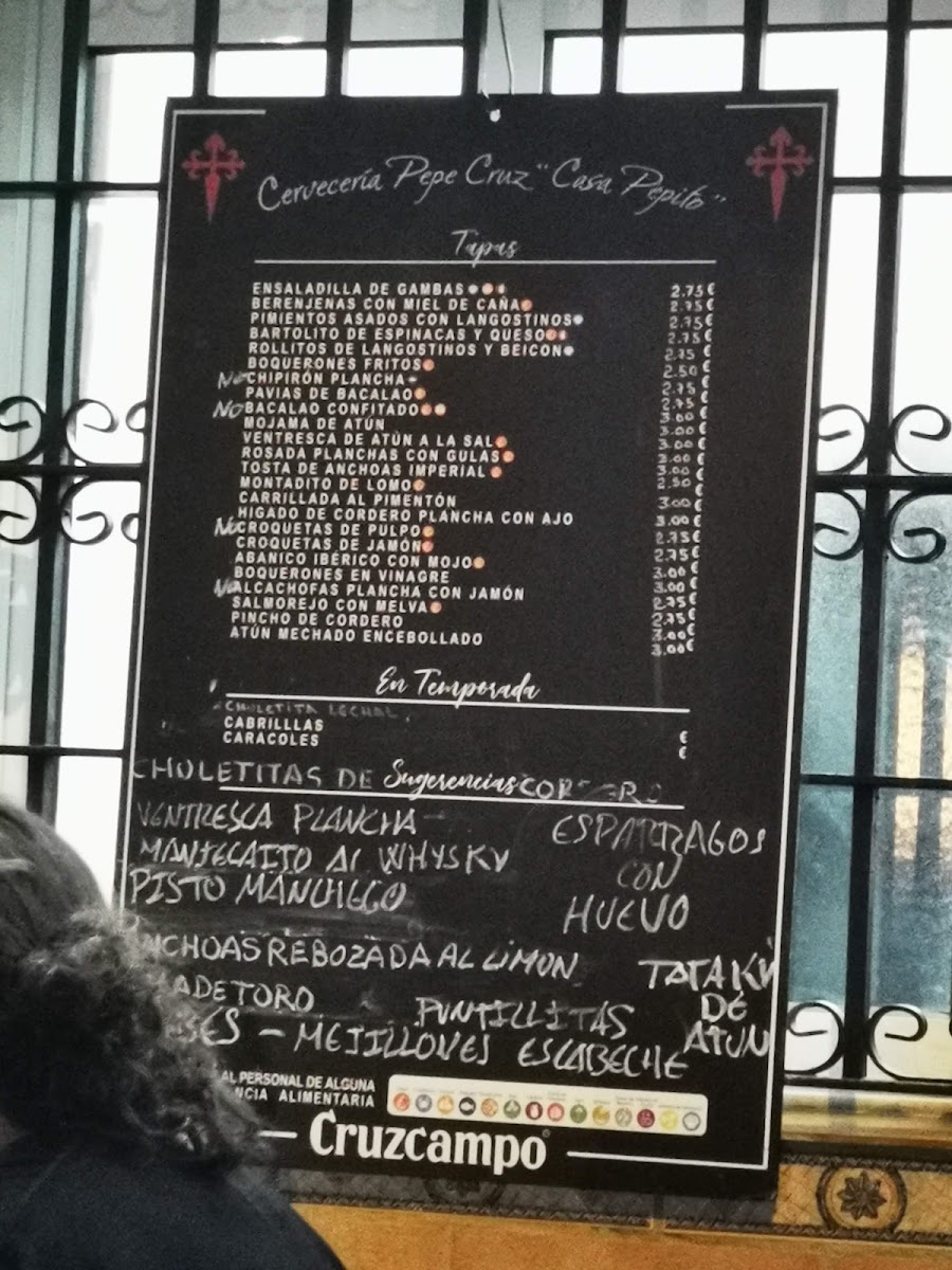Menu Cervecería Pepe Cruz Casa Pepito-8