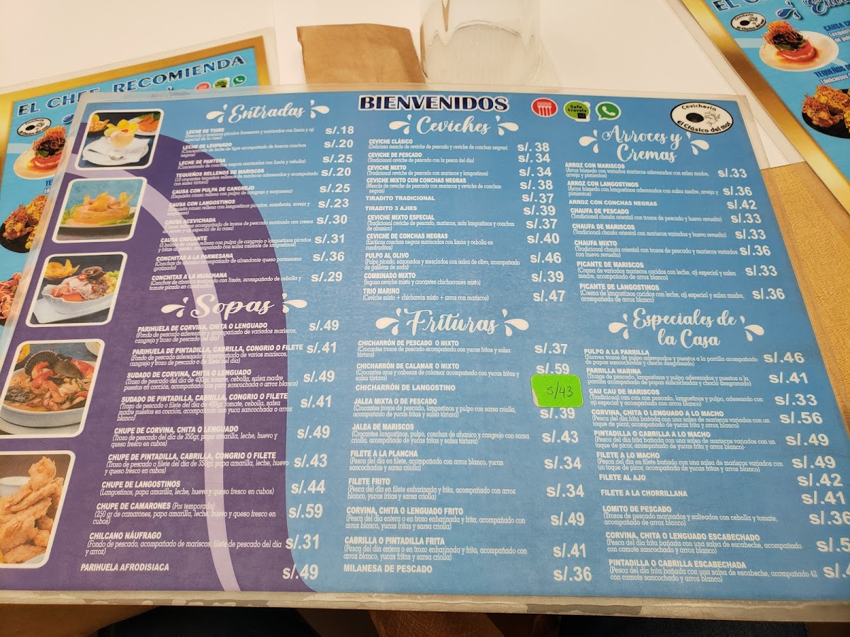 Menu Cevicheria El Clasico Del Mar-5