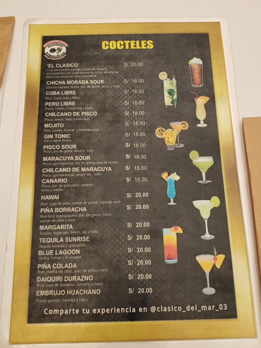 Menu Cevicheria El Clasico Del Mar-9