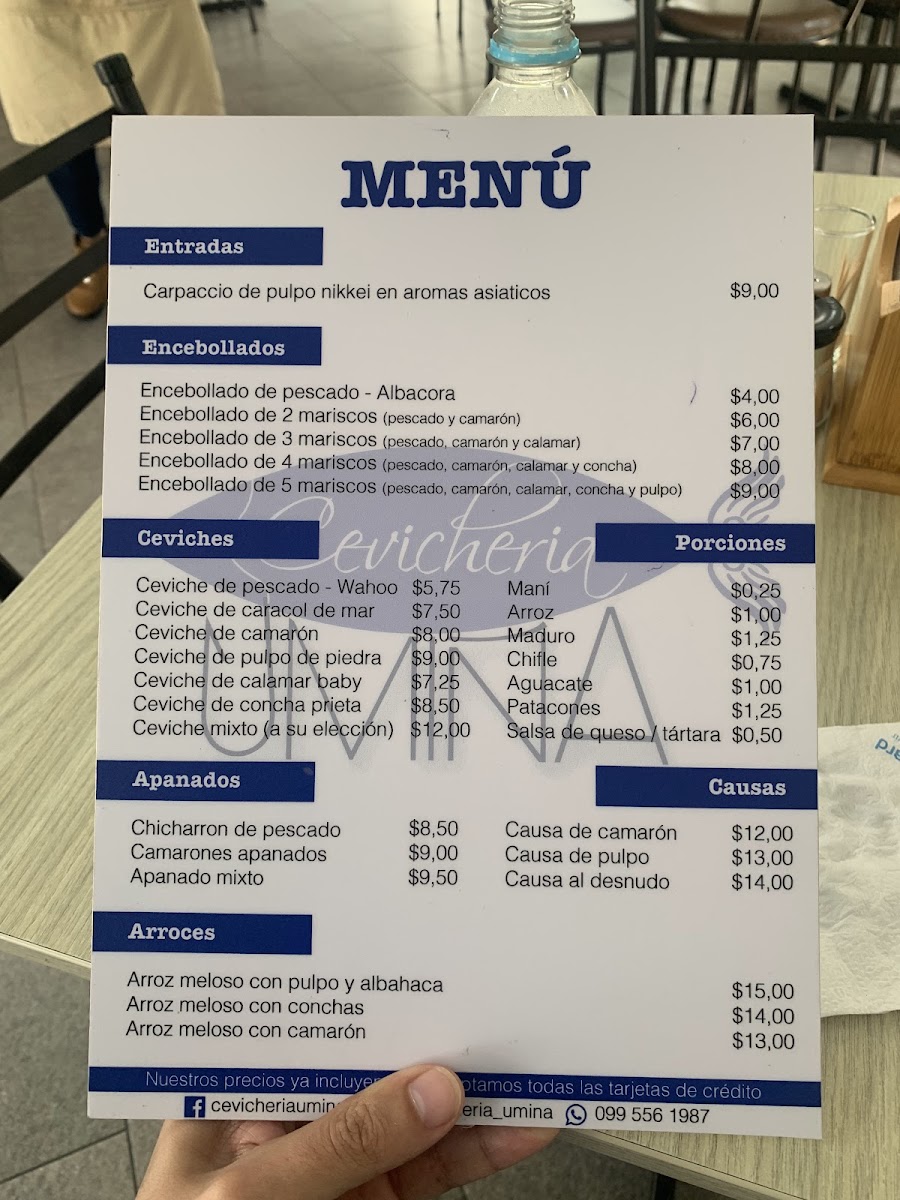 Menu Cevicheria Umiña-2