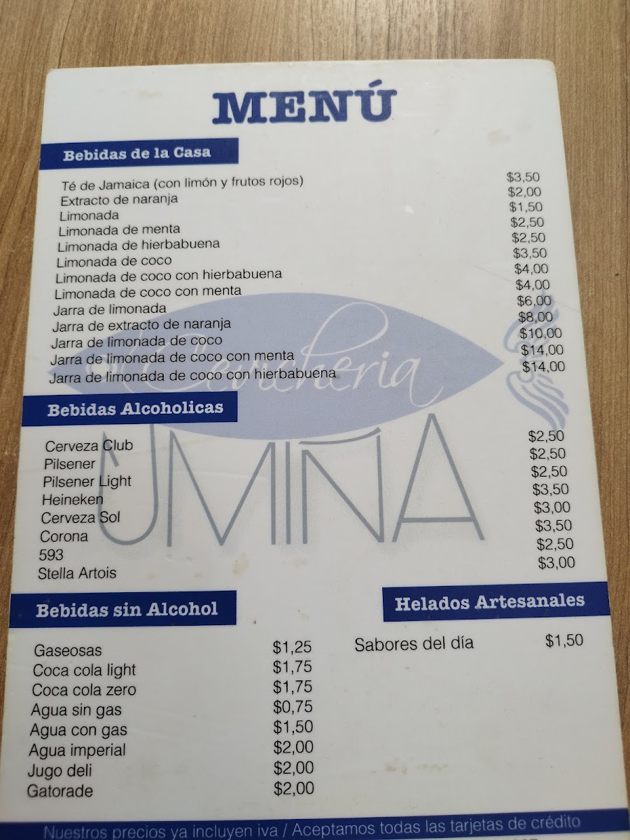 Menu Cevicheria Umiña-3