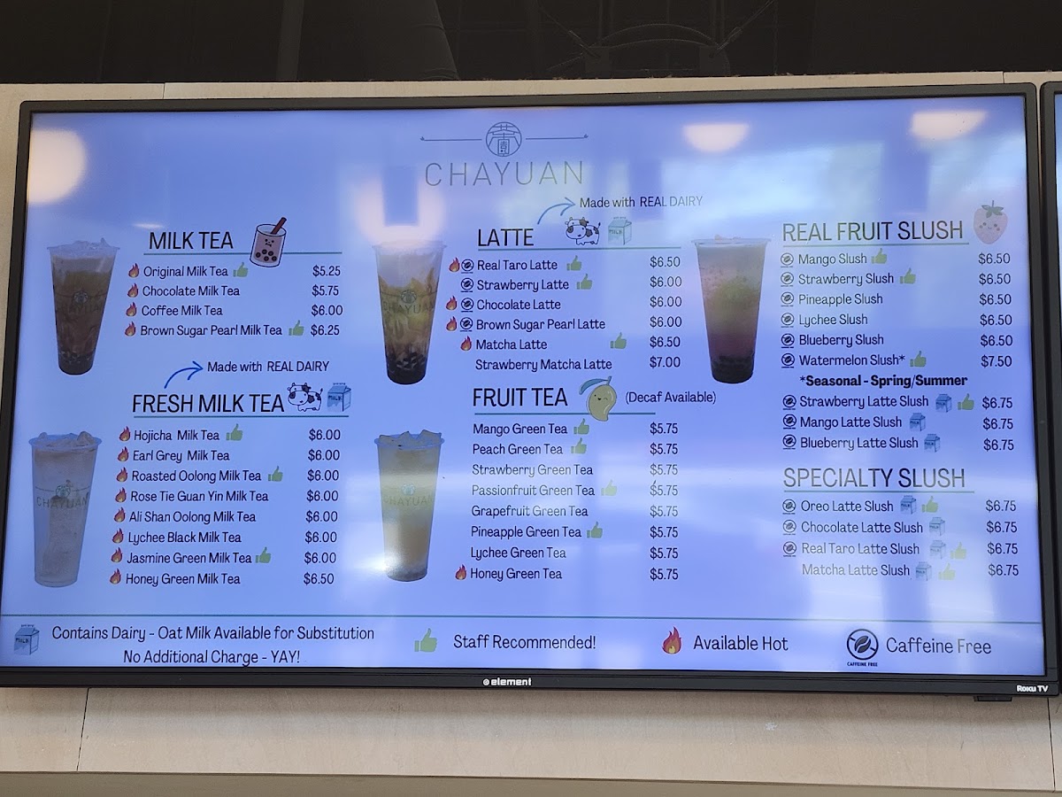 Menu Cha Yuan Bubble Tea Yaletown Vancouver-6