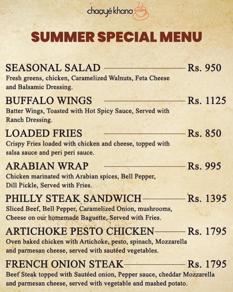 Menu Chaayé Khana-2