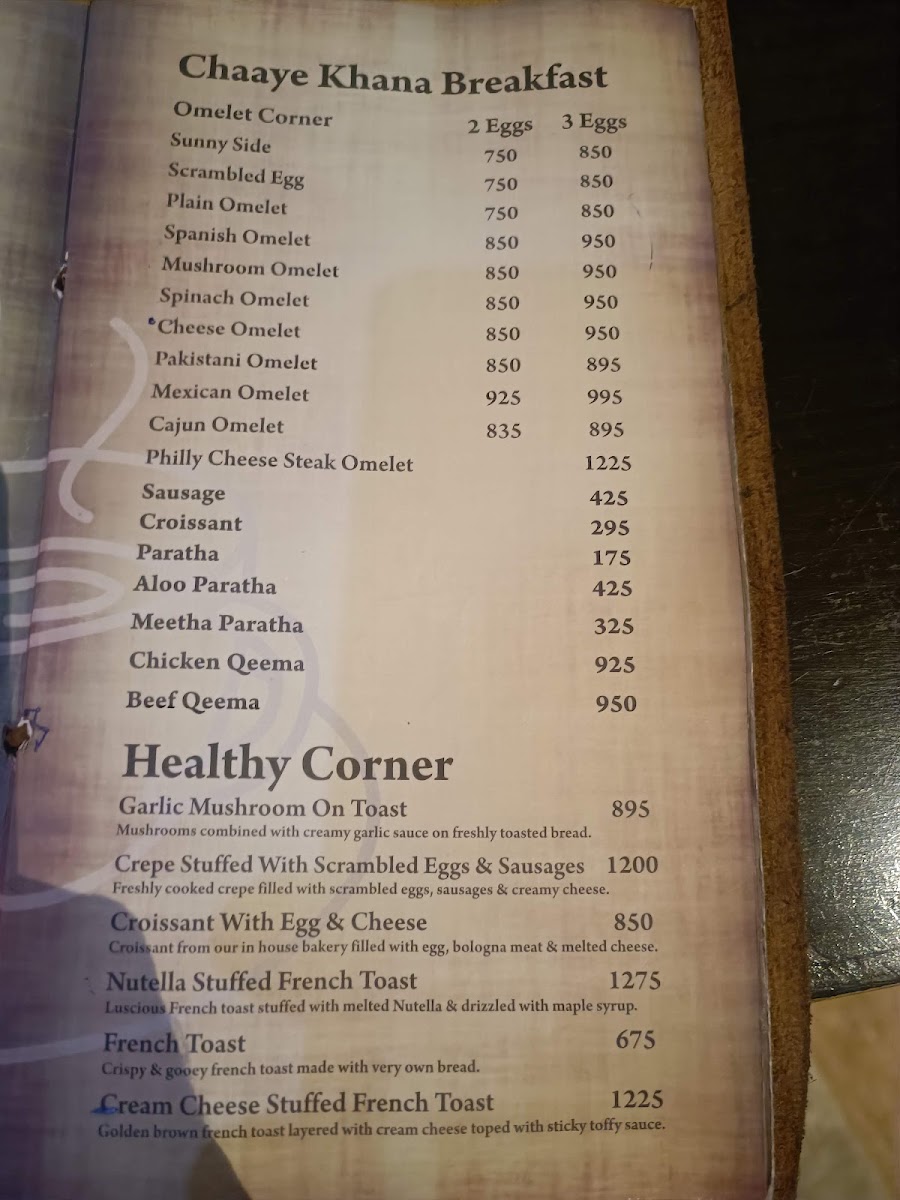Menu Chaayé Khana-3