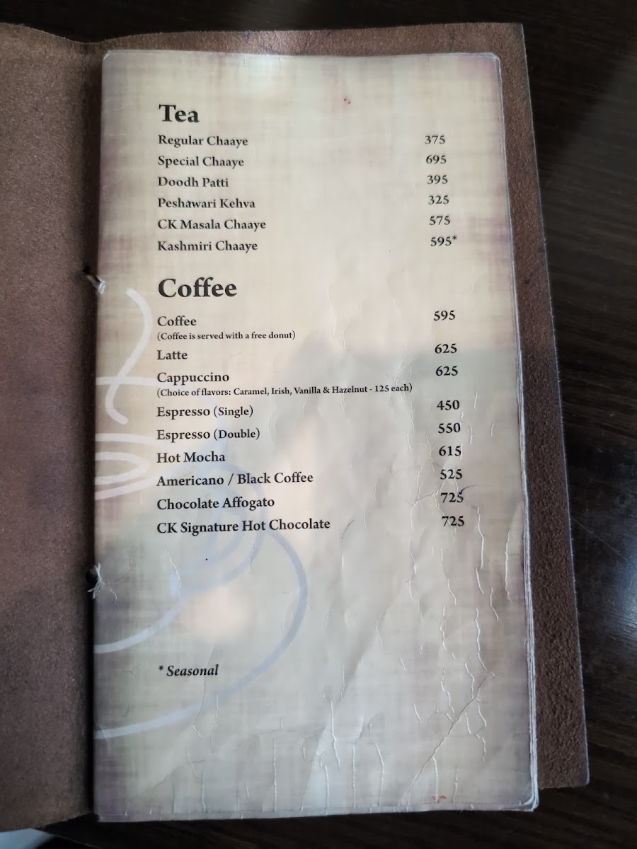 Menu Chaayé Khana-4