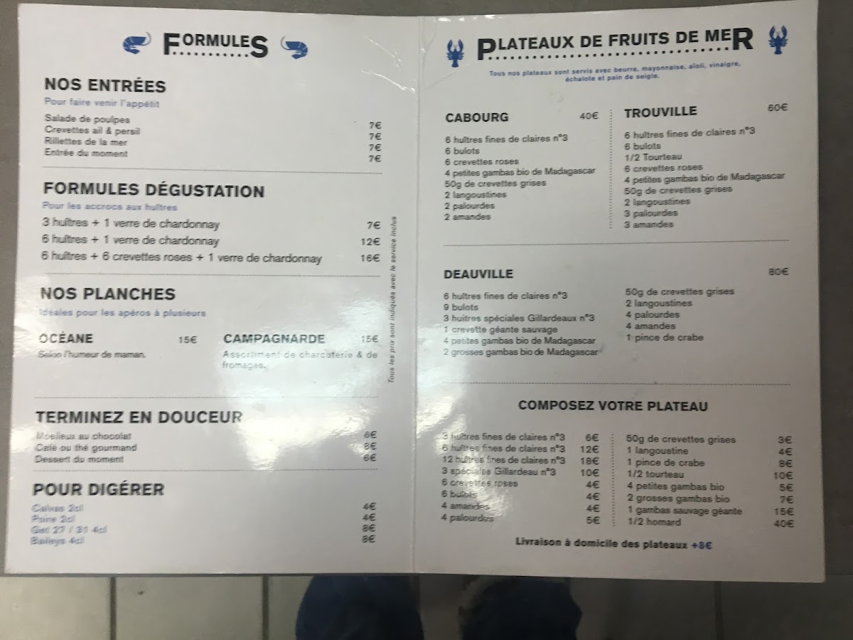 Menu Chacha & Companie - Restaurant De Fruits De Mer-2
