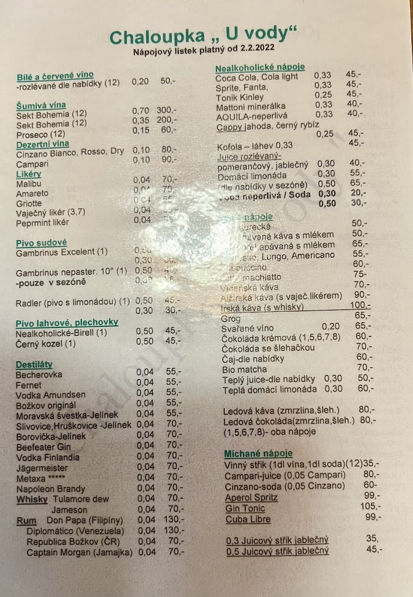 Menu Chaloupka U Vody-7
