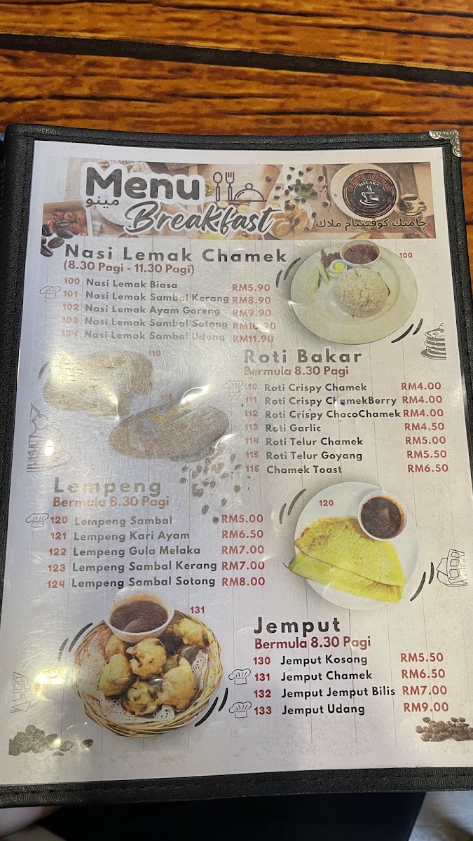 Menu Chamek Kopitiam • Kota Fesyen • Mitc Melaka-5
