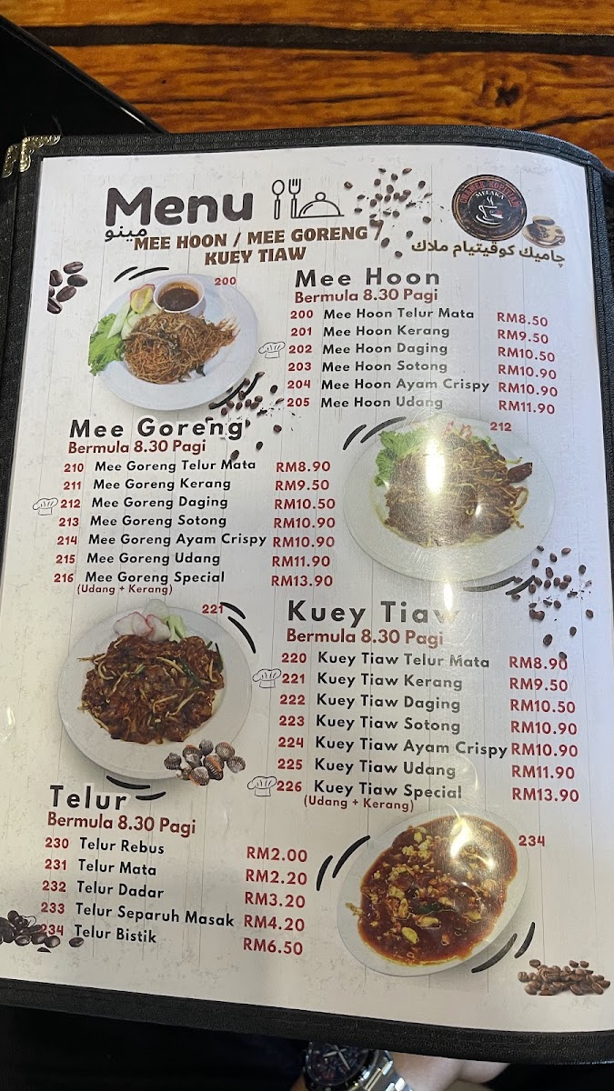 Menu Chamek Kopitiam • Kota Fesyen • Mitc Melaka-7