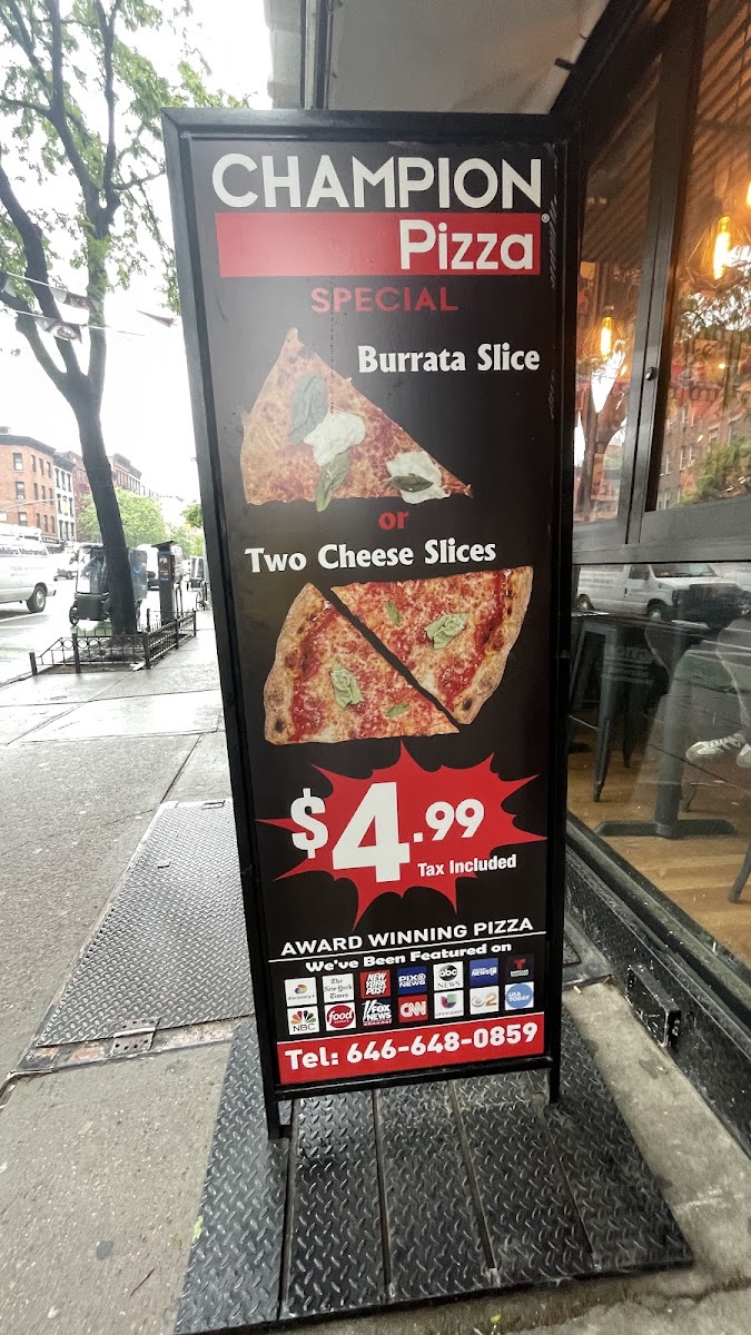 Menu Champion Pizza - Times Square-5