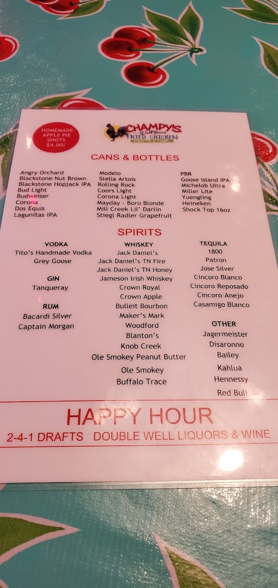Menu Champy's Murfreesboro-8