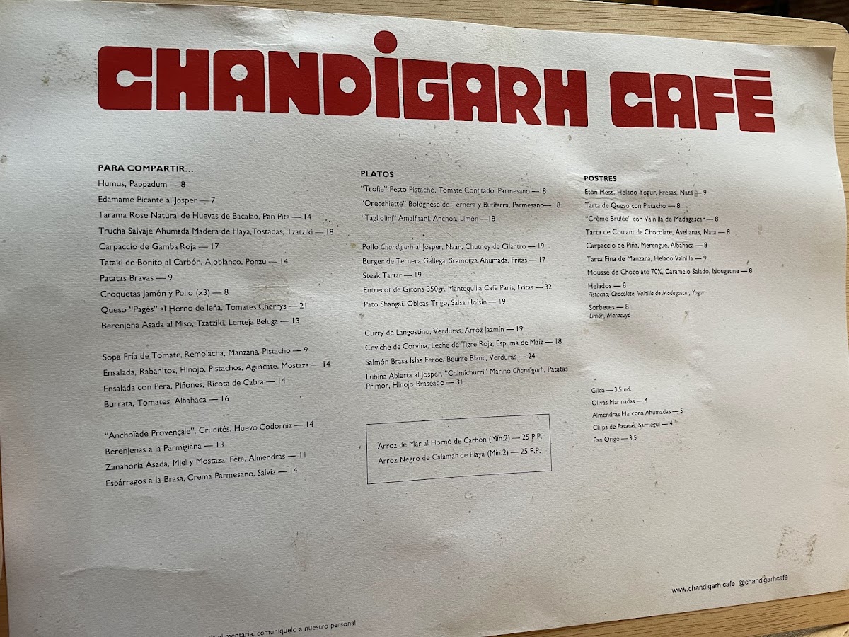 Menu Chandigarh Café-2