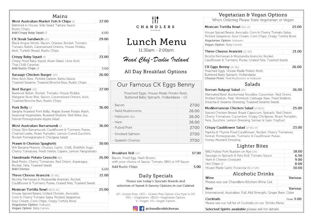 Menu Chandlers Kitchen-1