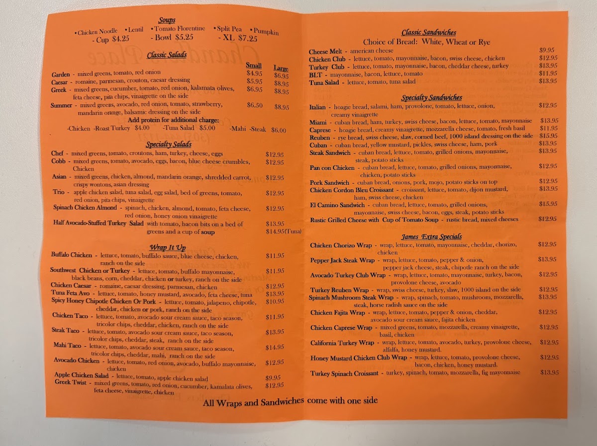 Menu Chandlers Place-2