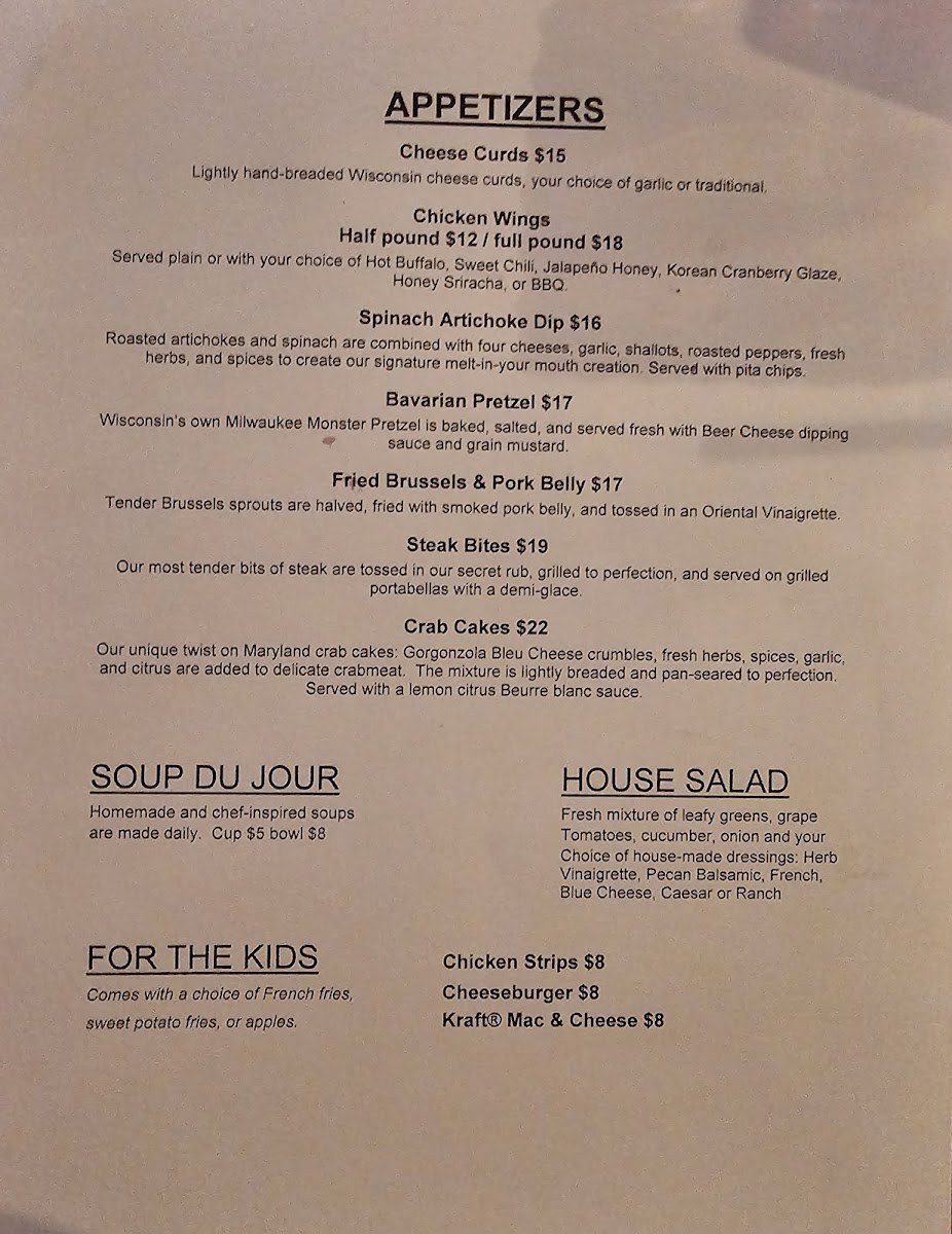 Menu Chanticleer Inn-6
