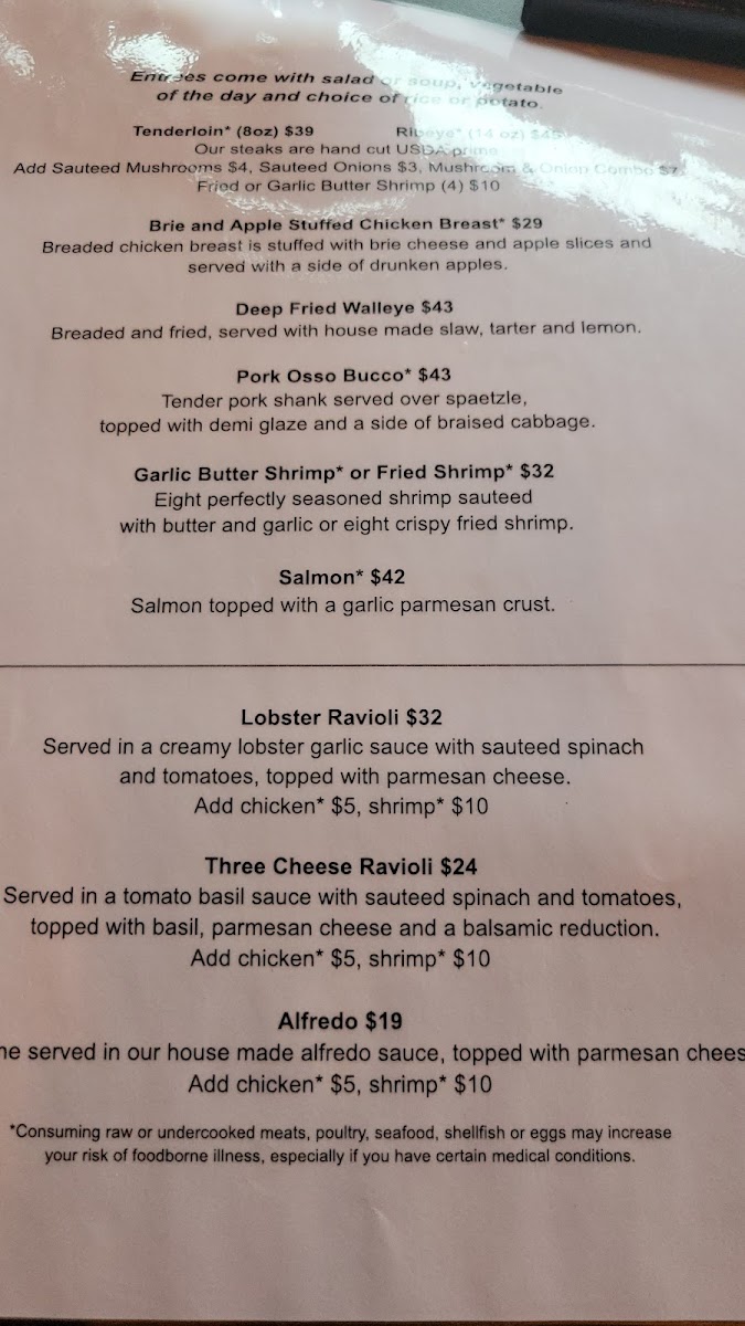 Menu Chanticleer Inn-7