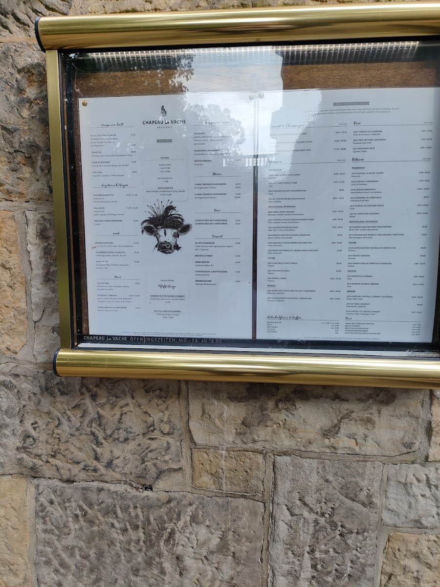 Menu Chapeau La Vache-2