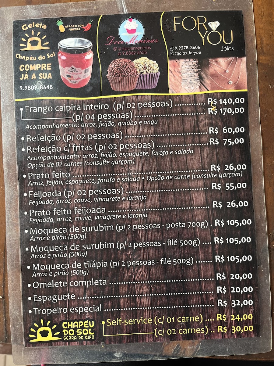 Menu Chapéu Do Sol-1