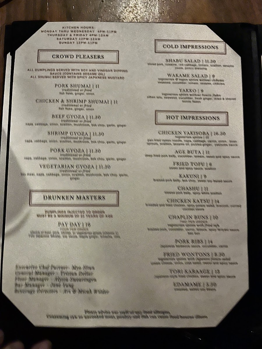 Menu Chaplin's Restaurant-6