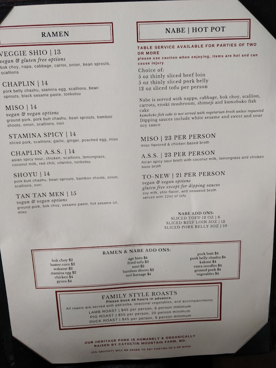 Menu Chaplin's Restaurant-8