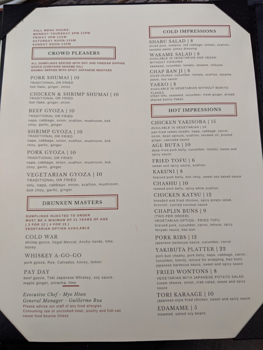 Menu Chaplin's Restaurant-9