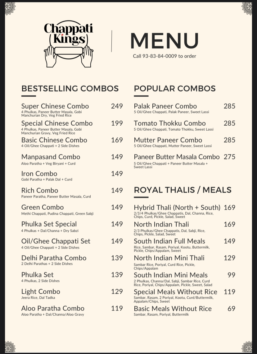 Menu Chappatikings-2