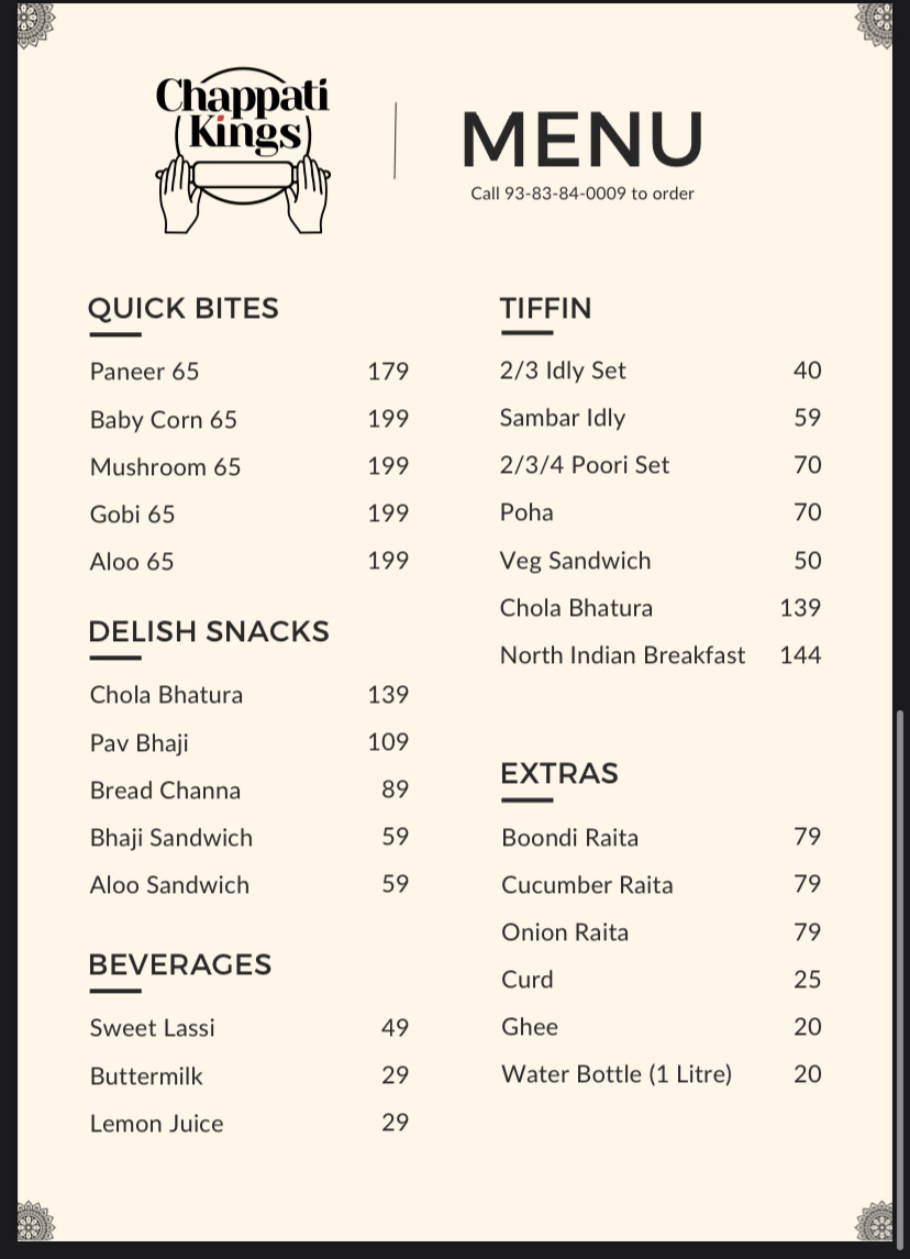 Menu Chappatikings-5