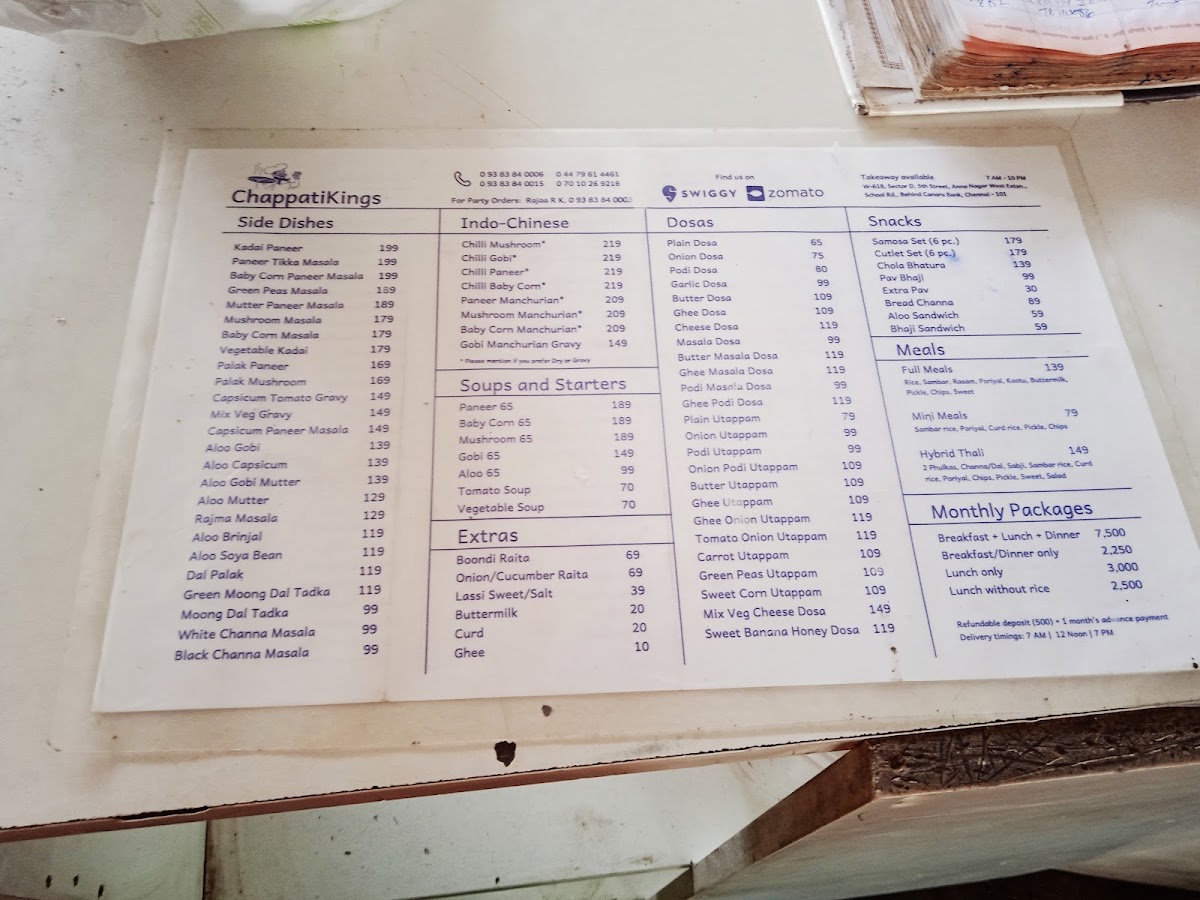 Menu Chappatikings-6