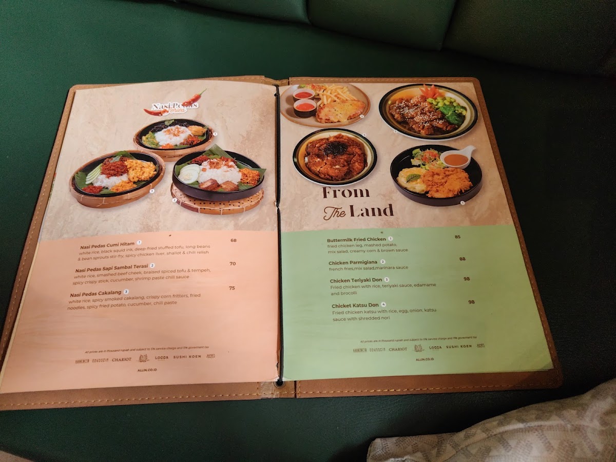 Menu Chariot Restaurant & Bar-1