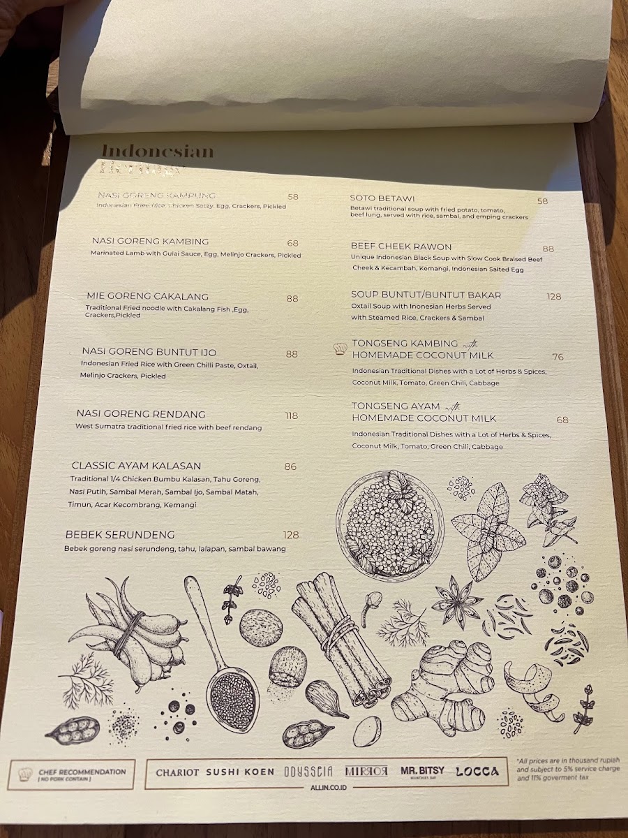Menu Chariot Restaurant & Bar-2