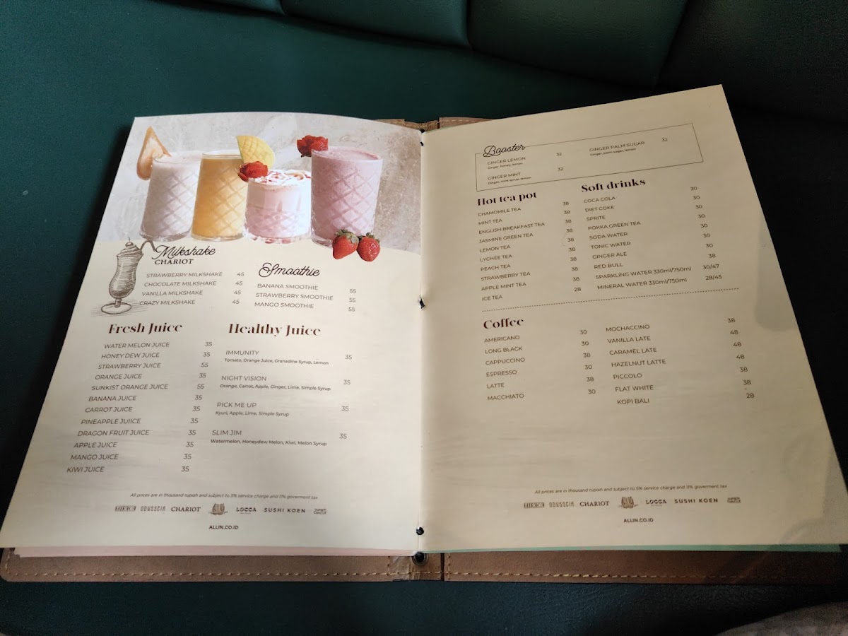Menu Chariot Restaurant & Bar-6