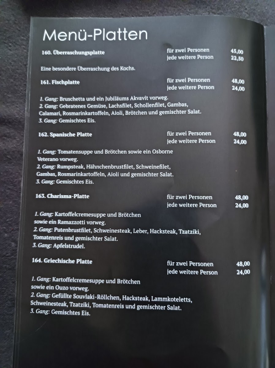 Menu Charisma-7