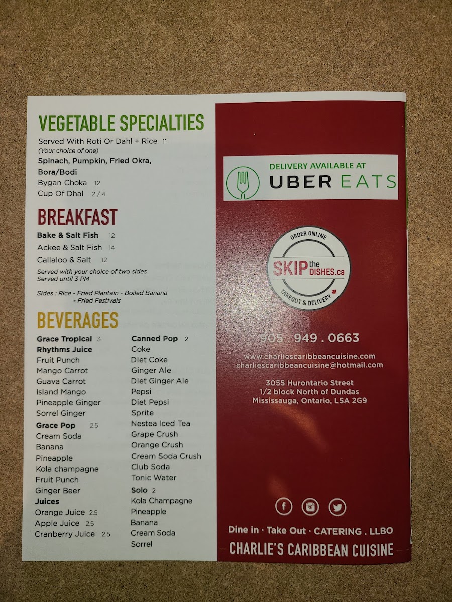 Menu Charlie's Caribbean Cuisine-3